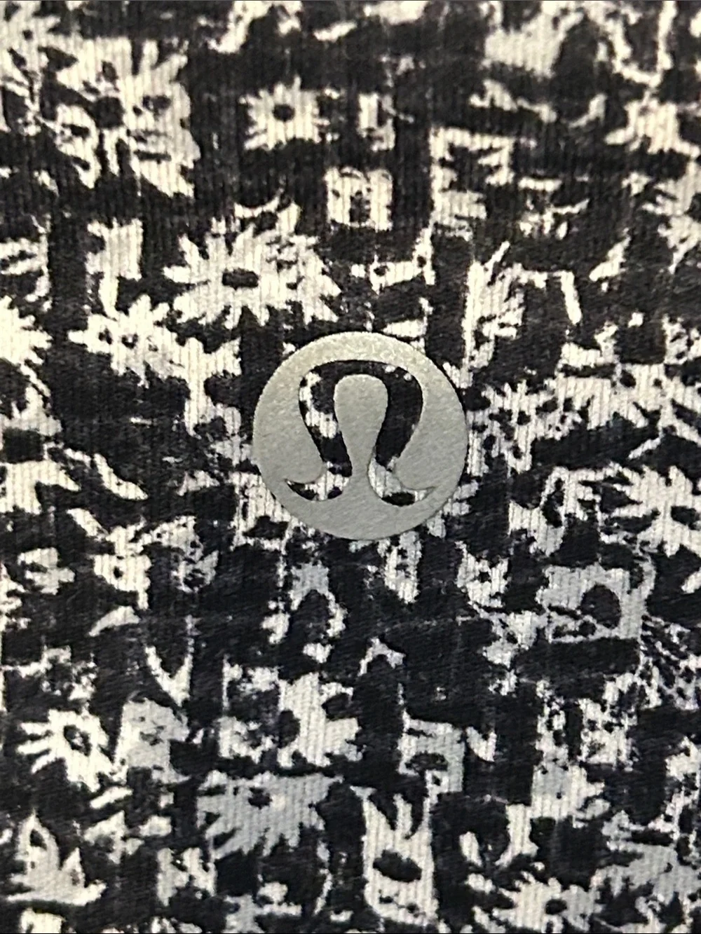 🦋Lululemon Black&White Speckled High-Rise Leggings with Mesh Panels 8 GUC